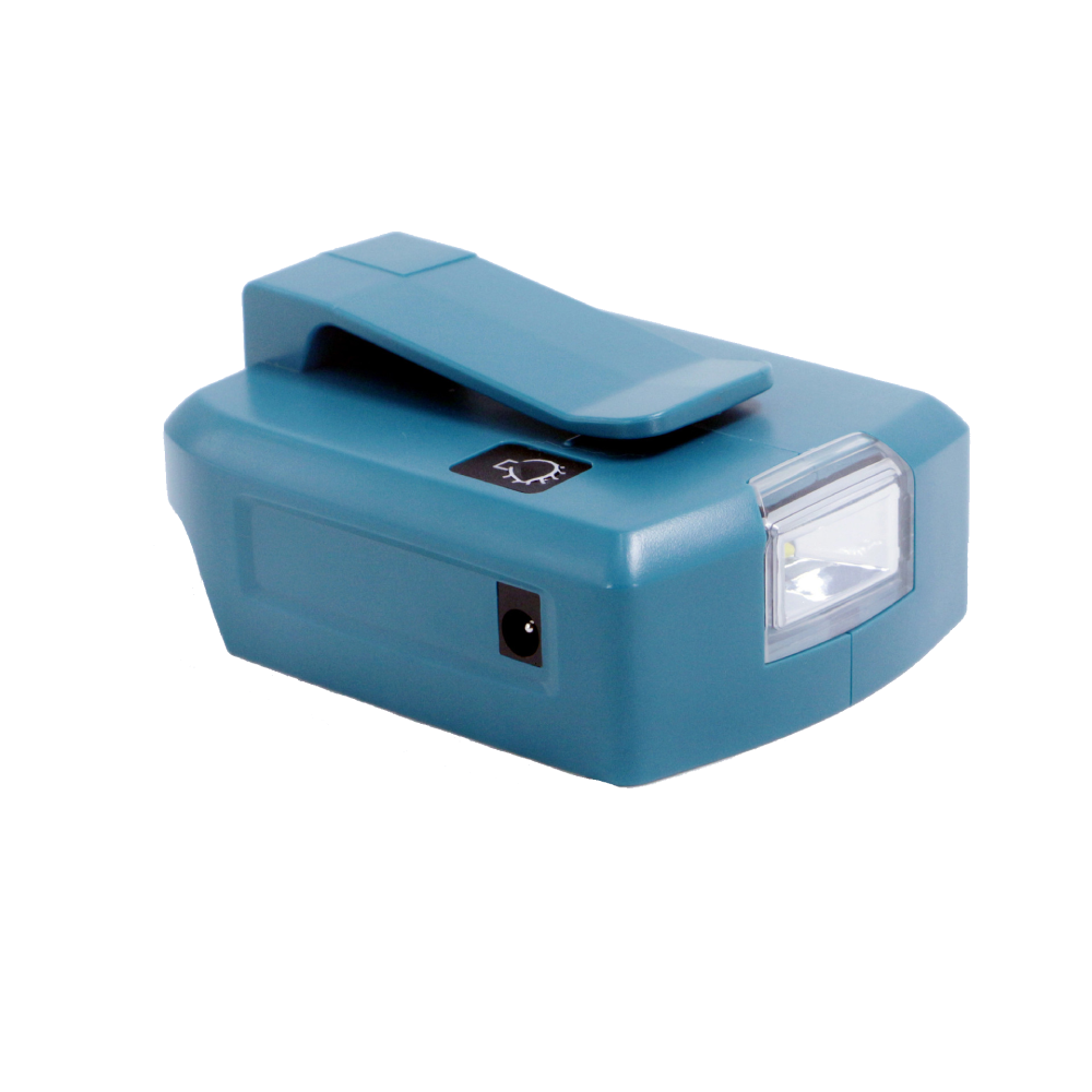Adapter LED Working Light for Makita 14.4V/18V Li-on Battery BL1830 BL1430 Dual USB Converter with L