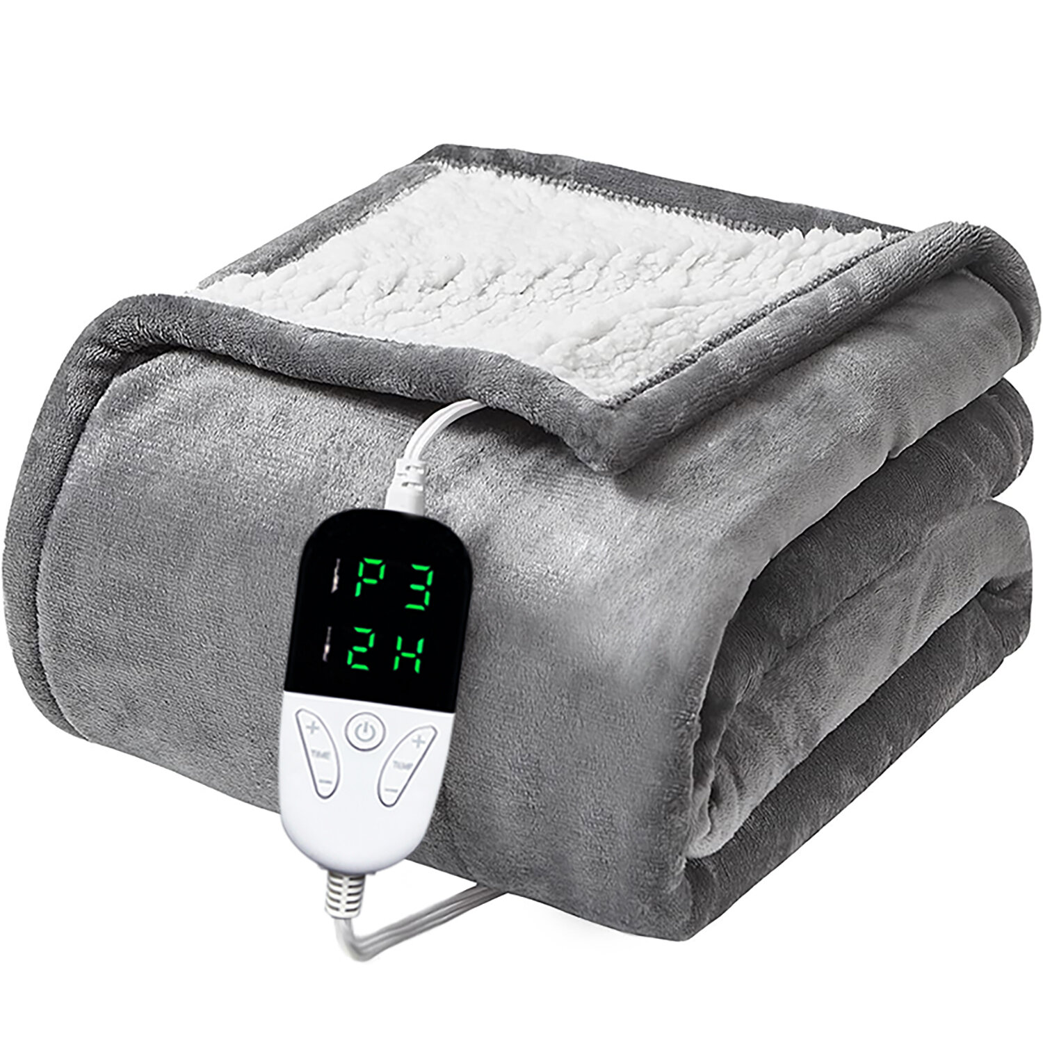 

Baban 150*180cm Electric Heated Blanket Heating Bed Blankets Throw with 6 Heating Levels 10 Hours Auto Off Over-Heated P