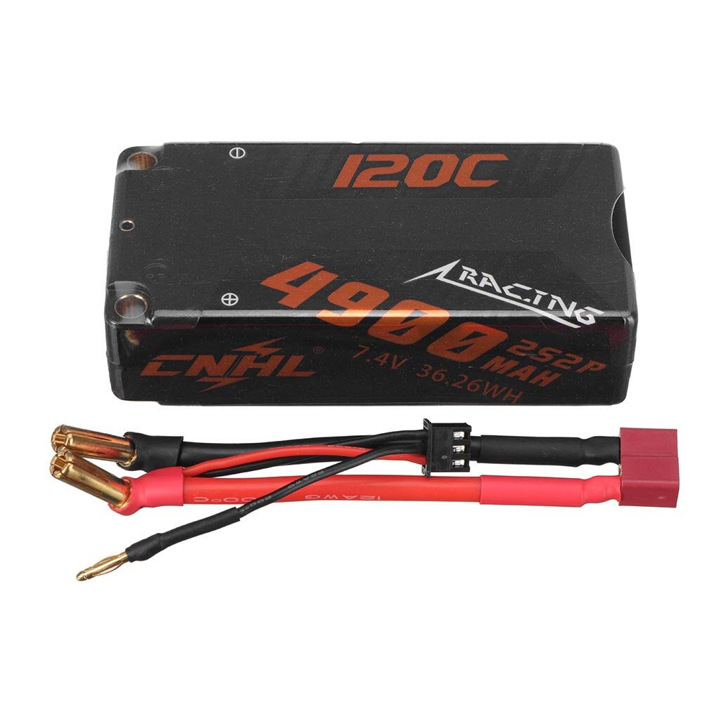 

CNHL Racing Series 7.4V 4900mAh 120C 2S LiPo Battery with T Deans Plug for RC Car