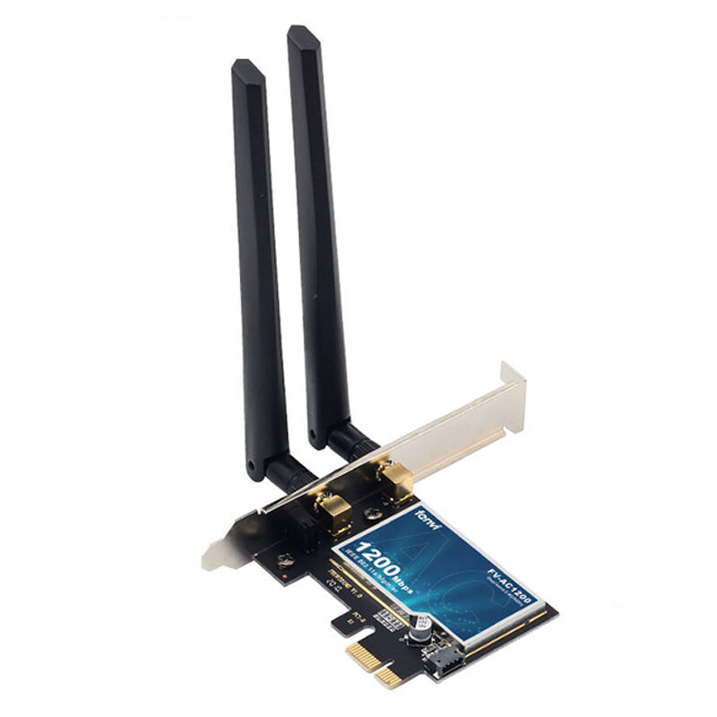 

Fenvi Wireless Dual Band PCIe WiFi Adapter Network Card 1200Mbps 2.4GHz 5GHz bluetooth 4.0 Card for Windows 7/8/10