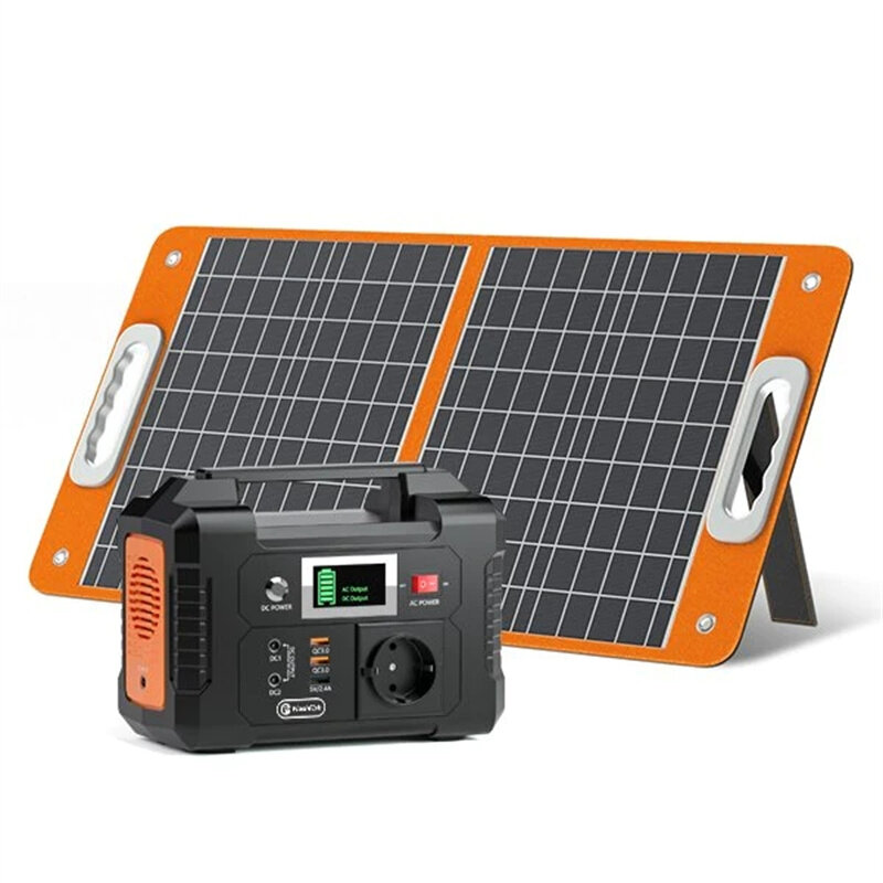 [EU Direct] FlashFish E200 200W 40800mAh Portable Power Station with 1Pc 18V 60W Foldable Solar Panel, Solar Power Gener
