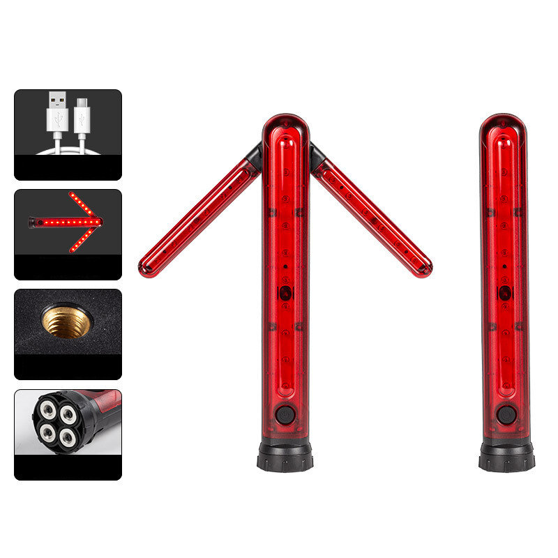 XANES® JT01 7-Gears Work Light with Magnet&Hook Multifunction Foldable Warning Spotlight with 18650 Li-ion Battery USB R