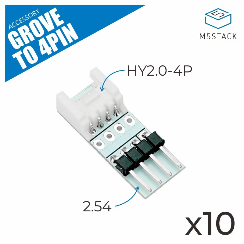 10pcs M5Stack GROVE-TO-4P Extension HY2.0-4P Interface PIN Pin Leads to Dupont Line