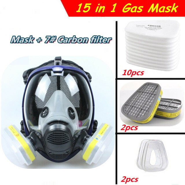 6800 15 in 1 Chemisch gasmasker Stofmasker Anti-condens volgelaatsmasker Filter voor industrieel zuu