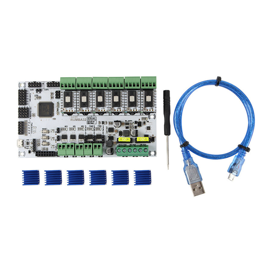 Jeanoko Controller Rumba Control Board Motherboard 32-Bit-Prozessor mit Speicherkapazitätsprogramm für Schrittmotor 