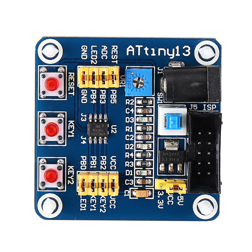 ATtiny13 Development Board Tiny13 AVR Minimum systeemleren
