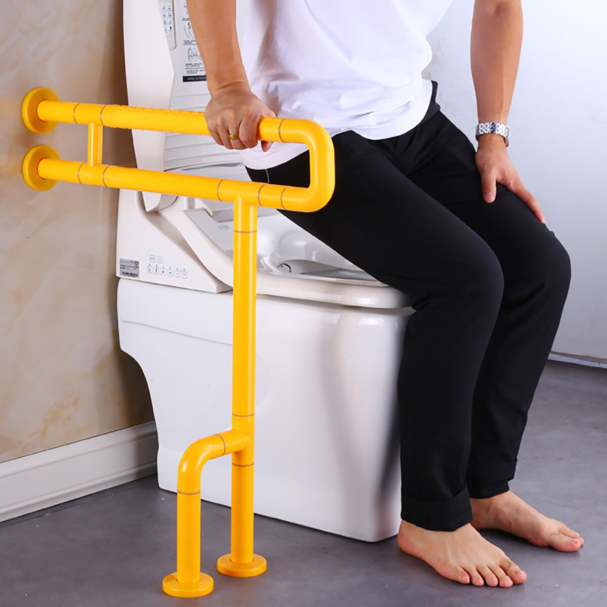

Bathroom Handrail Toilet Shower Handicap Grab Bar Rails Handle Elderly Support