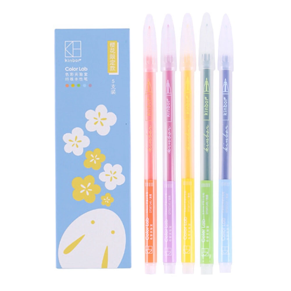 Kinbor 0.3mm color neutral pen candy color fiber pen stationery school students business office writing supplies