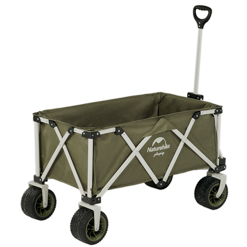 Naturehike Folding Camping Cart Trolley Outdoor Camping Small Cart Detachable Four-way Wide Wheel Cart 140L