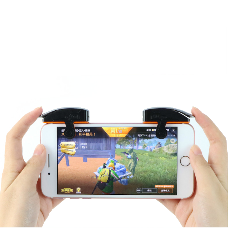 

HANDJOY M01 Joystick Shooter Button Fire Trigger Game Controller Gamepad for PUBG Games for iPhone Android Mobile Phone
