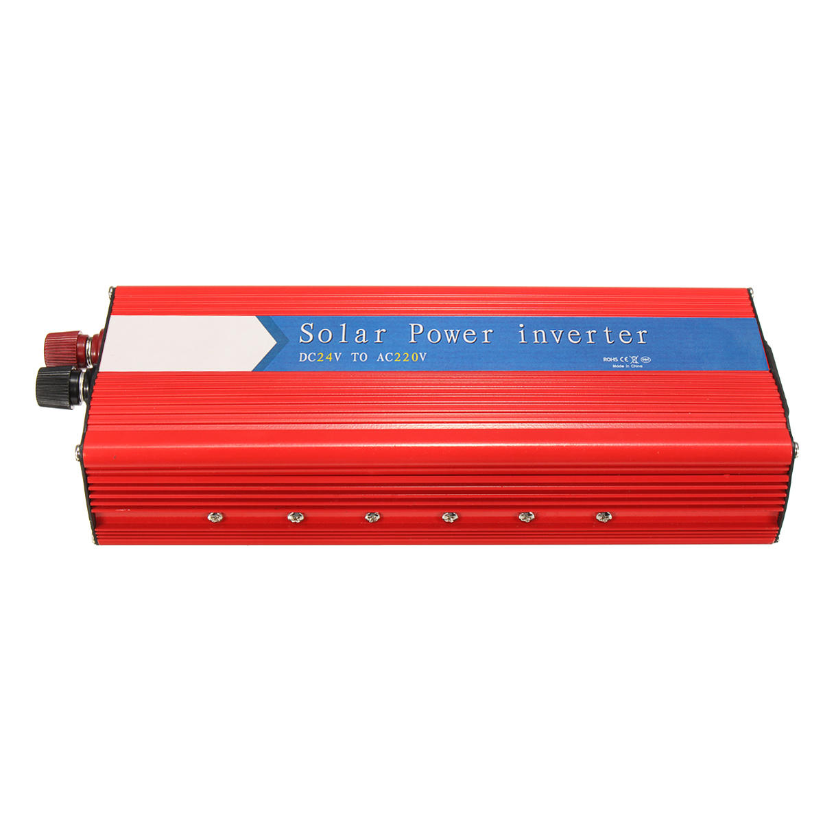 Professional 6000W Solar Power Inverter DC 24V to AC 220V LED Display Car Sine Wave Converter for Household Appliances Red