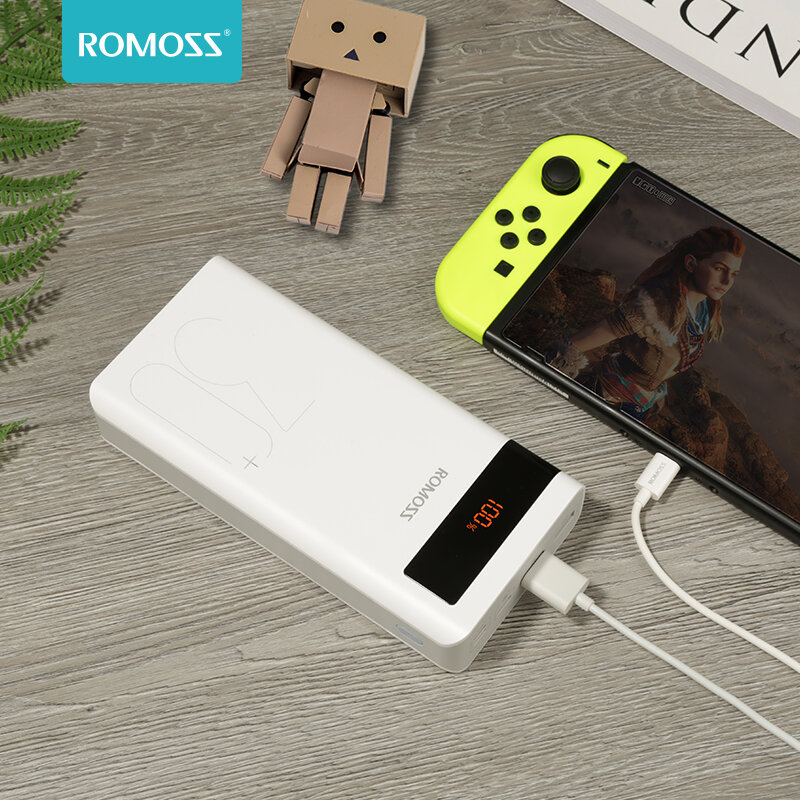 ROMOSS 30000mAh Power Bank PD Quick Charge PD 3.0 Fast Charging For iPhone for iPhone XS 11Pro Mi10 Note 9S