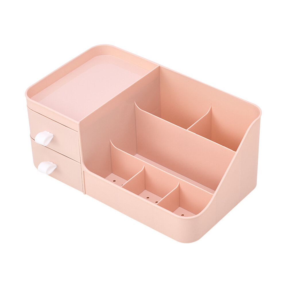 Makeup Organizer Plastic Cosmetic Lipstick Storage Box Container Large Capacity Desktop with Makeup Drawer