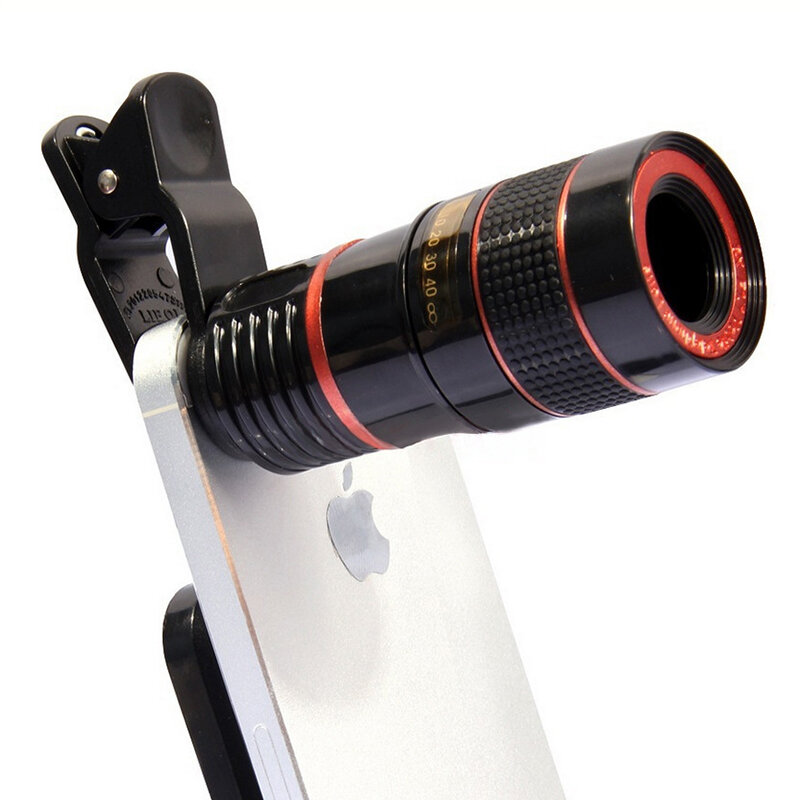 Universal 8X Zoom Optical Phone Telescope Portable Mobile Phone Telephoto Camera Lens for Smartphone