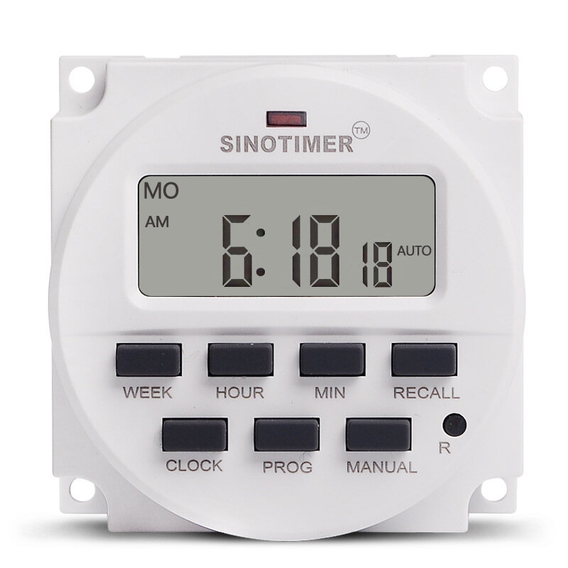 

SINOTIMER TM618N-3 DC 24V 1.6 inch LCD Digital Timer Electric Controller 7 Days Programmable Time Switch Built-in UL lis