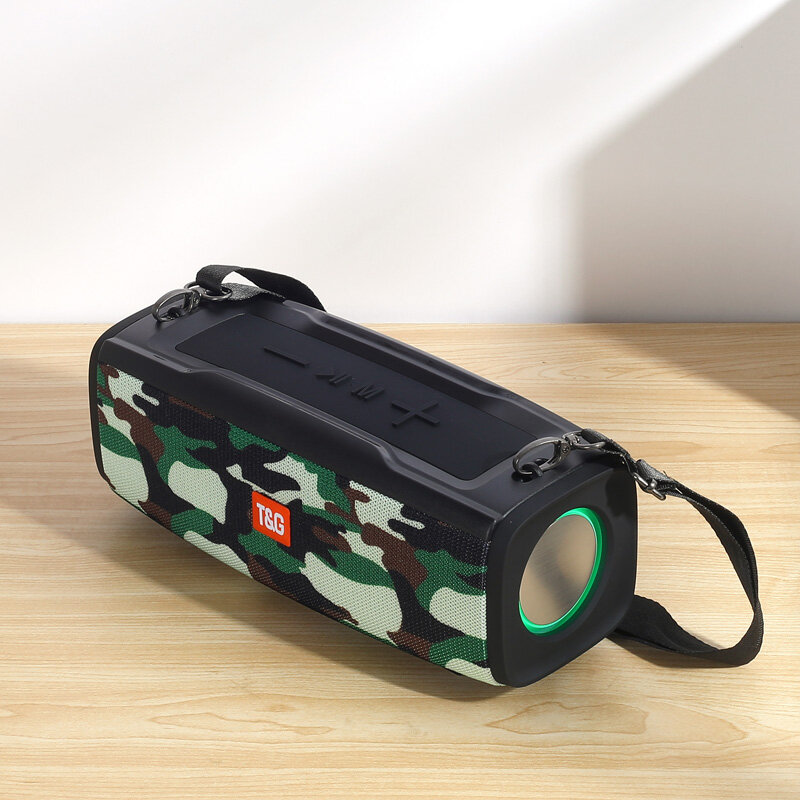 TG624 Draagbare Bluetooth-luidspreker met Colorful Lichten Draadloze Waterdichte Stereo Subwoofer Ou