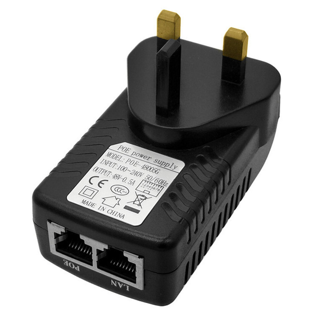 Gigabit POE-voeding LAN-netwerkadapter 48V 0,5A voor Network Bridge Wireless AP POE-camera