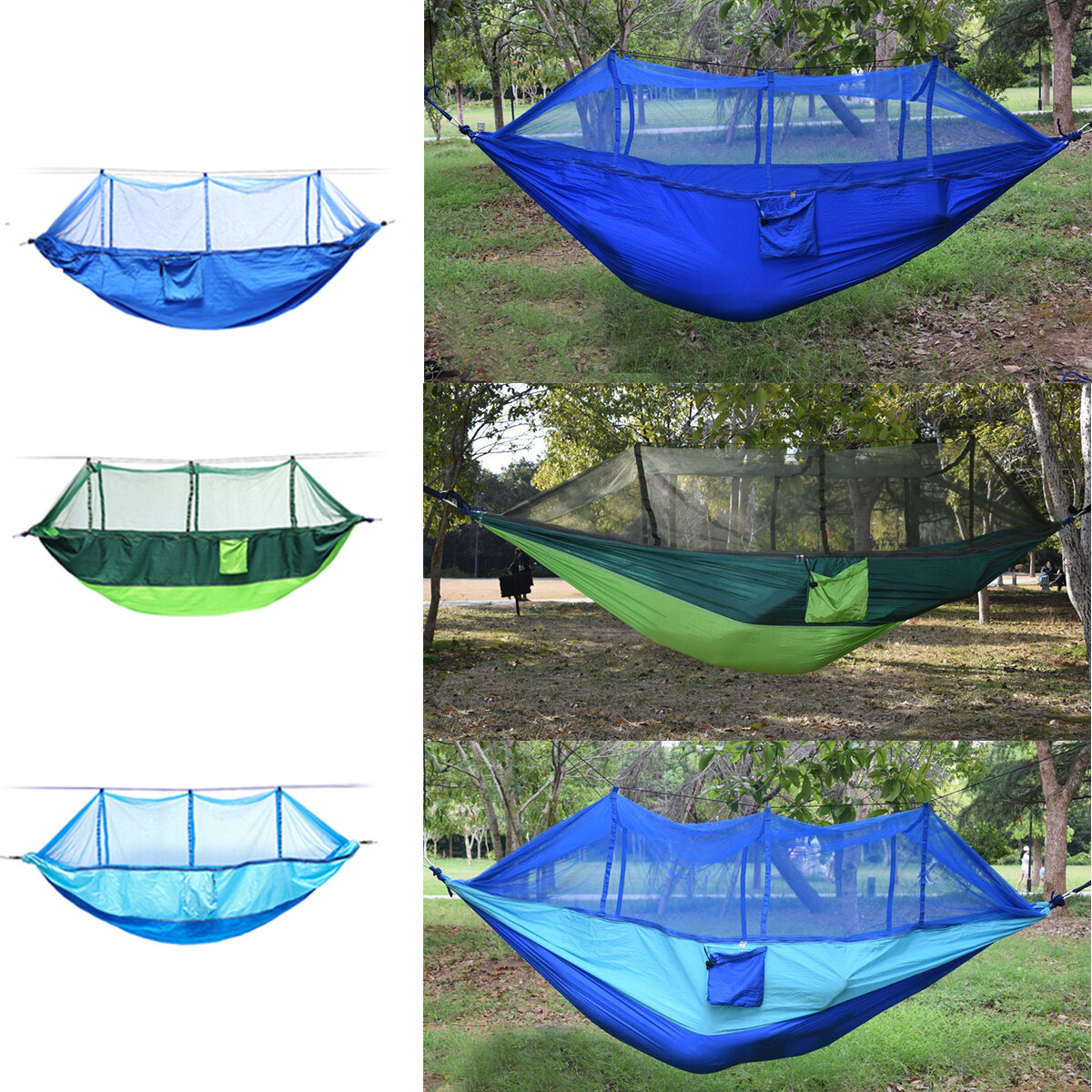 Outdoor Portable 2 People Double Hammock Camping Tent Hanging Swing Bed With Mosquito Net