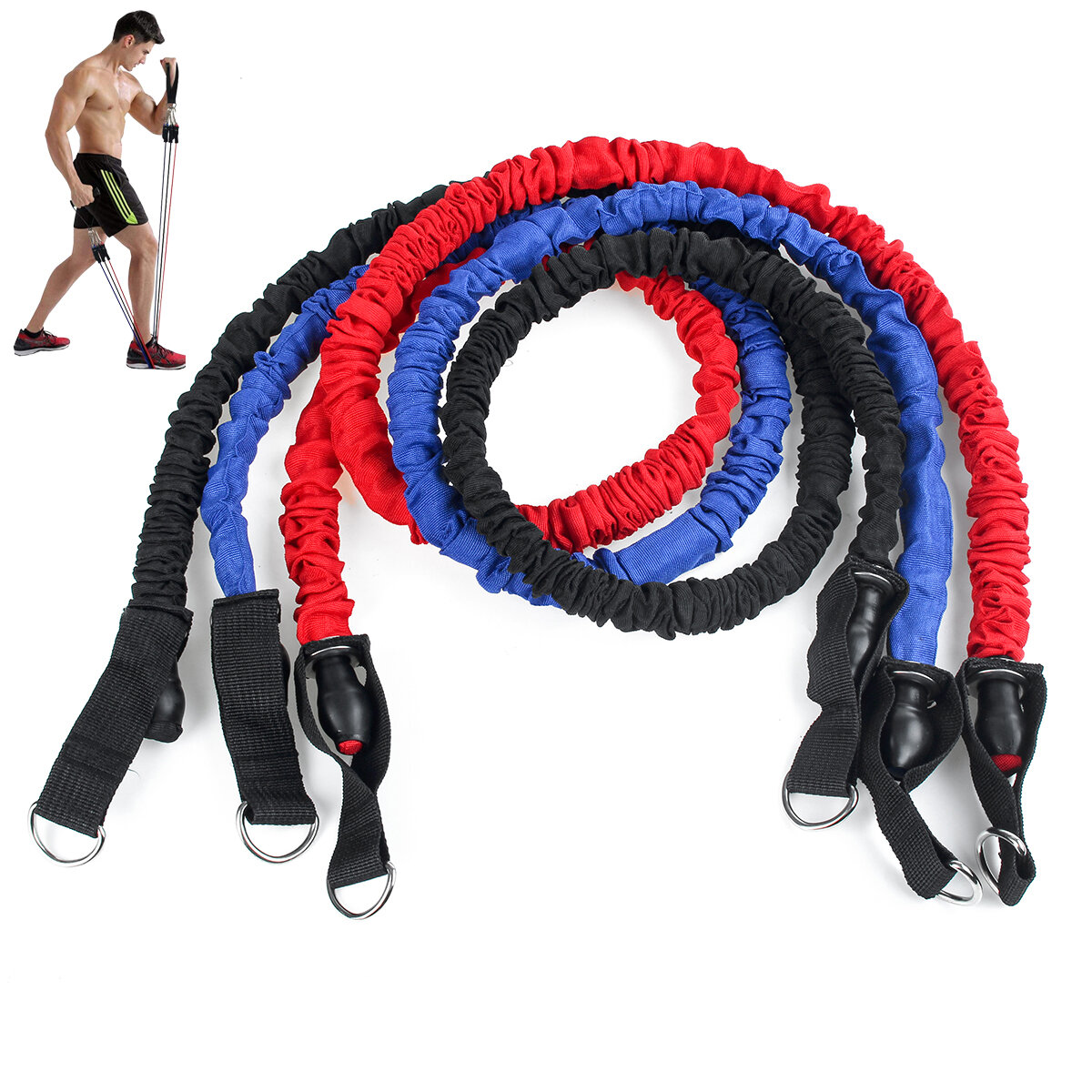 7/9/12/16/20 Pcs Fitness Resistance Bands Set Home Stretch Strength Training Yoga Pilates Exercise T