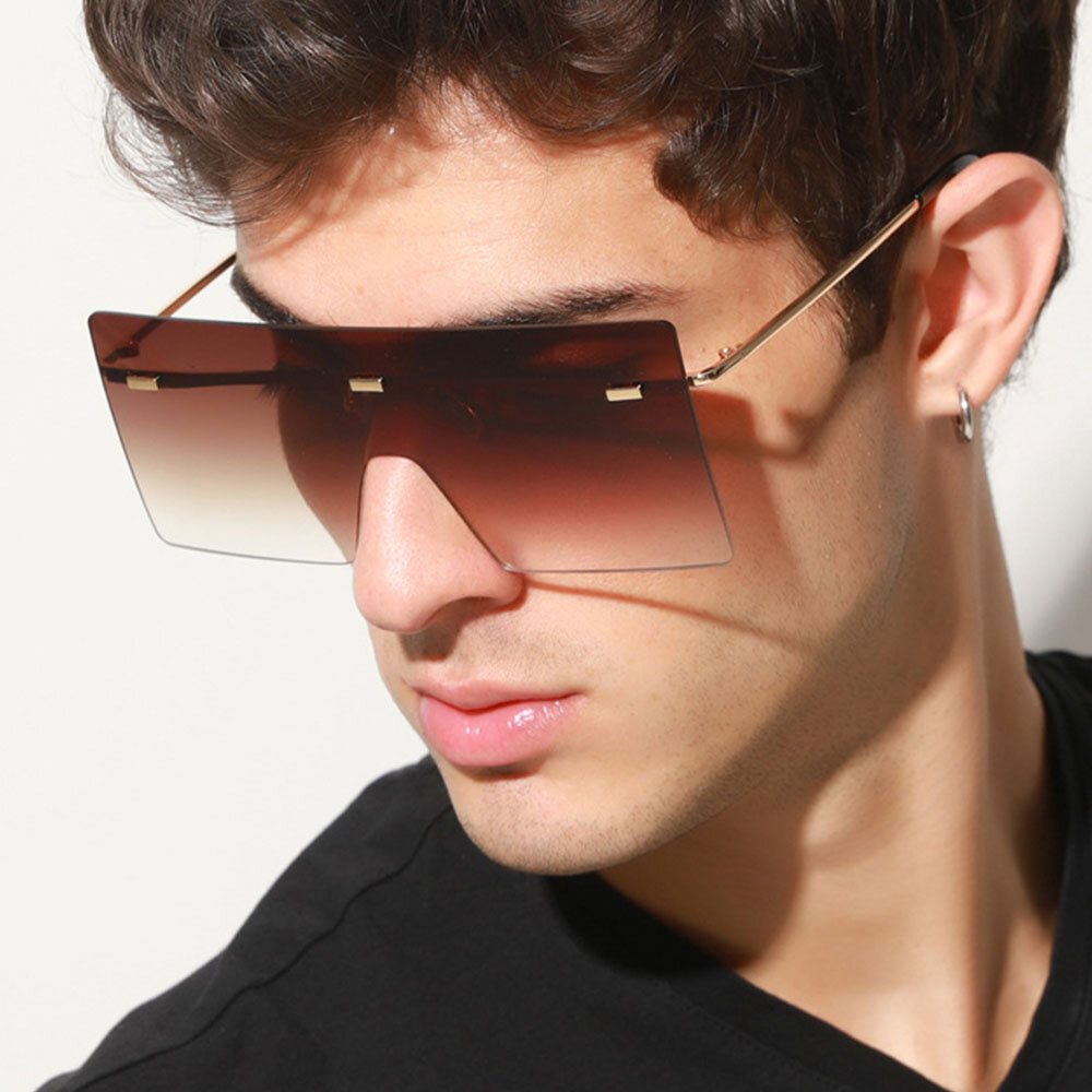 

Unisex Gradient Color Square Frameless Fashion Cool UV Protection Sunglasses
