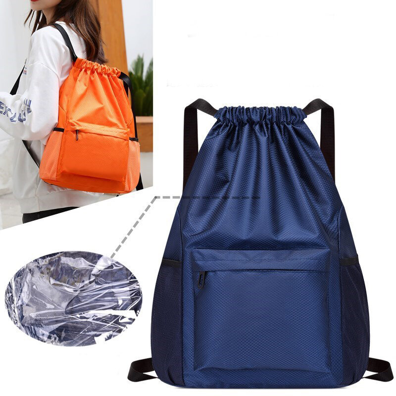 Football Bag Drawstring Backpack Fashion School Gym Drawstring Bag Casual String BackPack