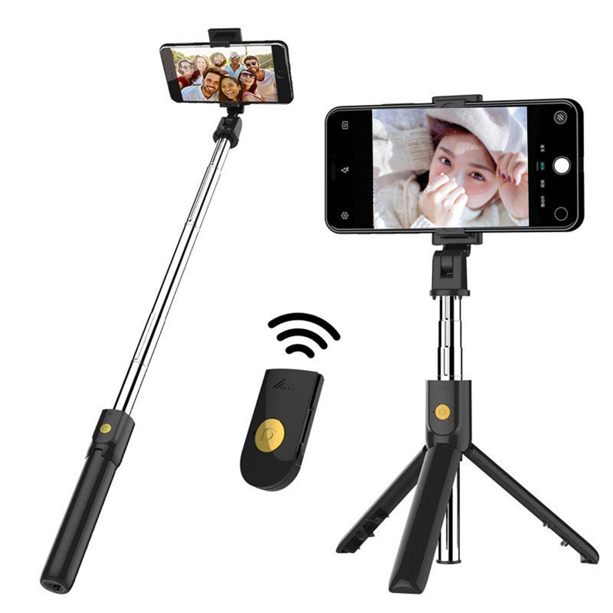 Extended Multi-angle Bluetooth Remote Statief Selfie Stick voor Iphone XR Plus
