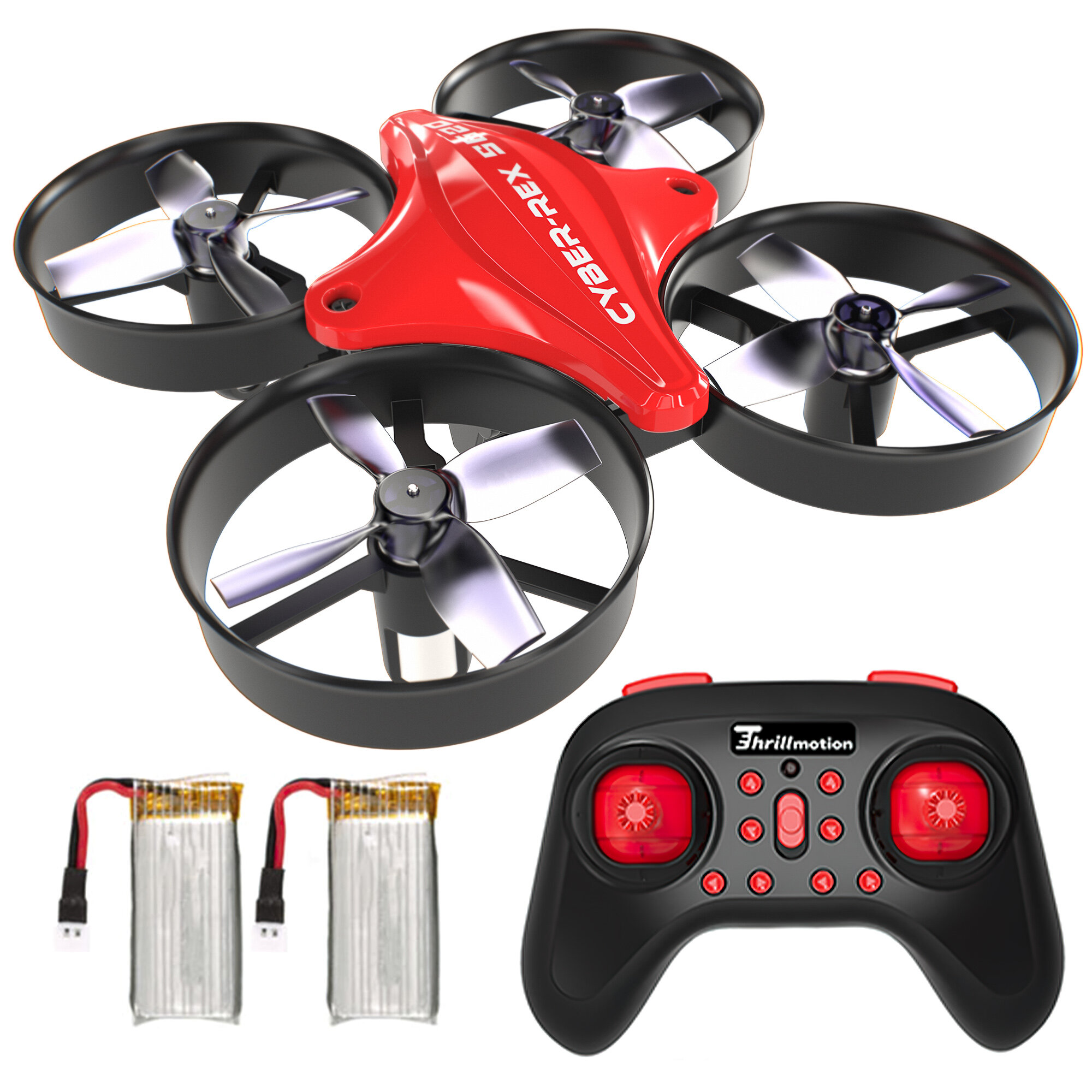 

Emax Thrill Motion Cyber-Rex S620 Altitude Hold Headless Mode 360° Rolling Two Batteries 2.4G 6CH Beginner Flight Practi