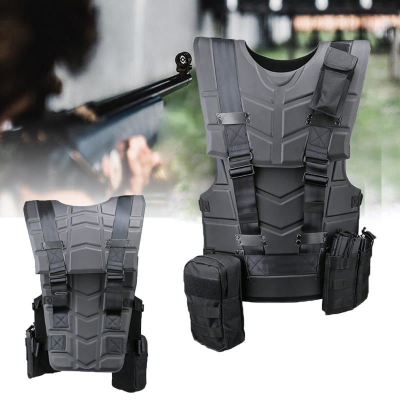 Black Outdoor Tactical Vest Hunting Combat Body Protector Training Vest