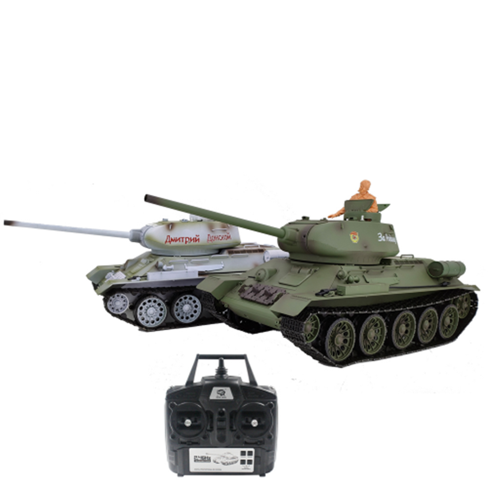 Heng Long TK7.0 3909-1 Russian T34/85 1/16 2.4G RC Tank Battle Vehicles w/ Sound Smoke Shoot Balls Action Models Toys