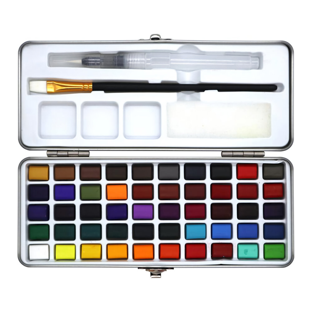 

Seamiart 50 Colors Watercolor Paint Set Portable Painting Watercolor Pigment for Beginner Art Drawing Supplies