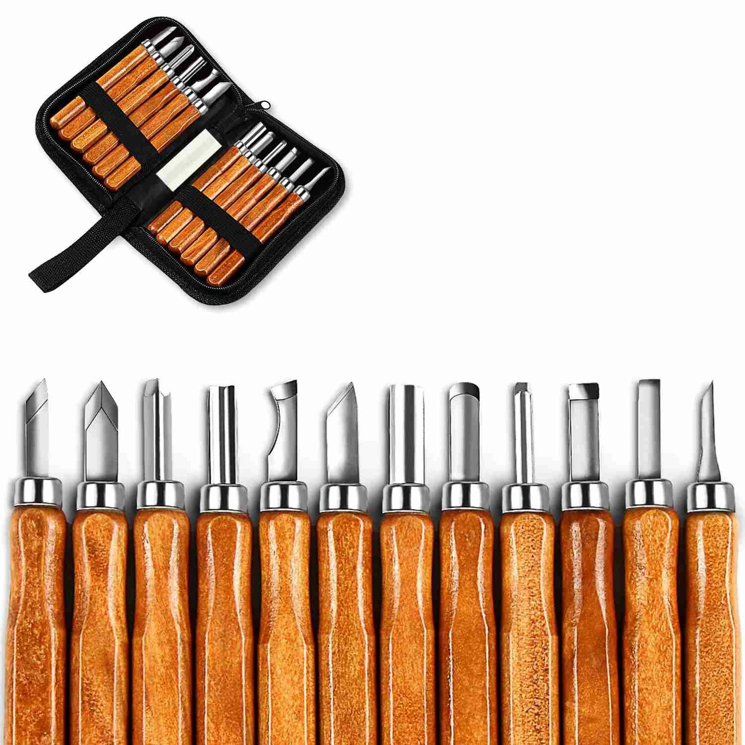 

12pcs/set Wood Handle Wood Carving Chisel surgical Tools Set Cutter Wood Carving Set Hand Tool Kit
