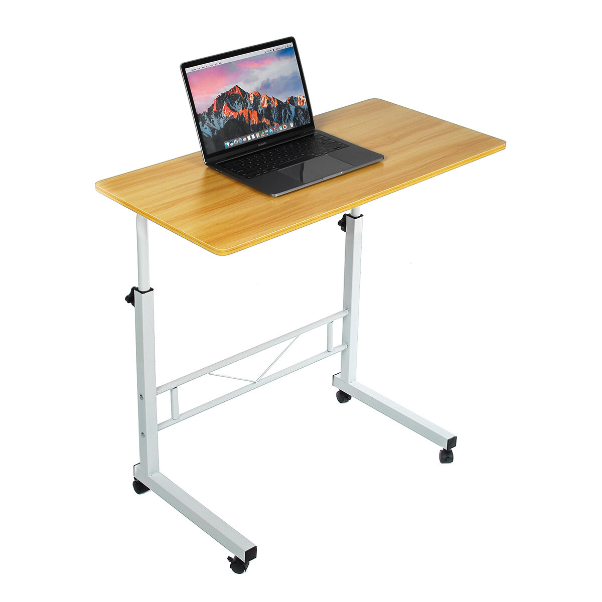 

Moveable Computer Laptop Desk Height Adjustable Sofa Bed Side Writing Study Table Book Storage Rack Desktop Workstation
