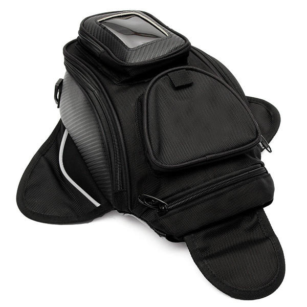 Motorcycle Oil Fuel Tank Bag Magnetic Multi Layer Black Universal 38×25cm Waterproof