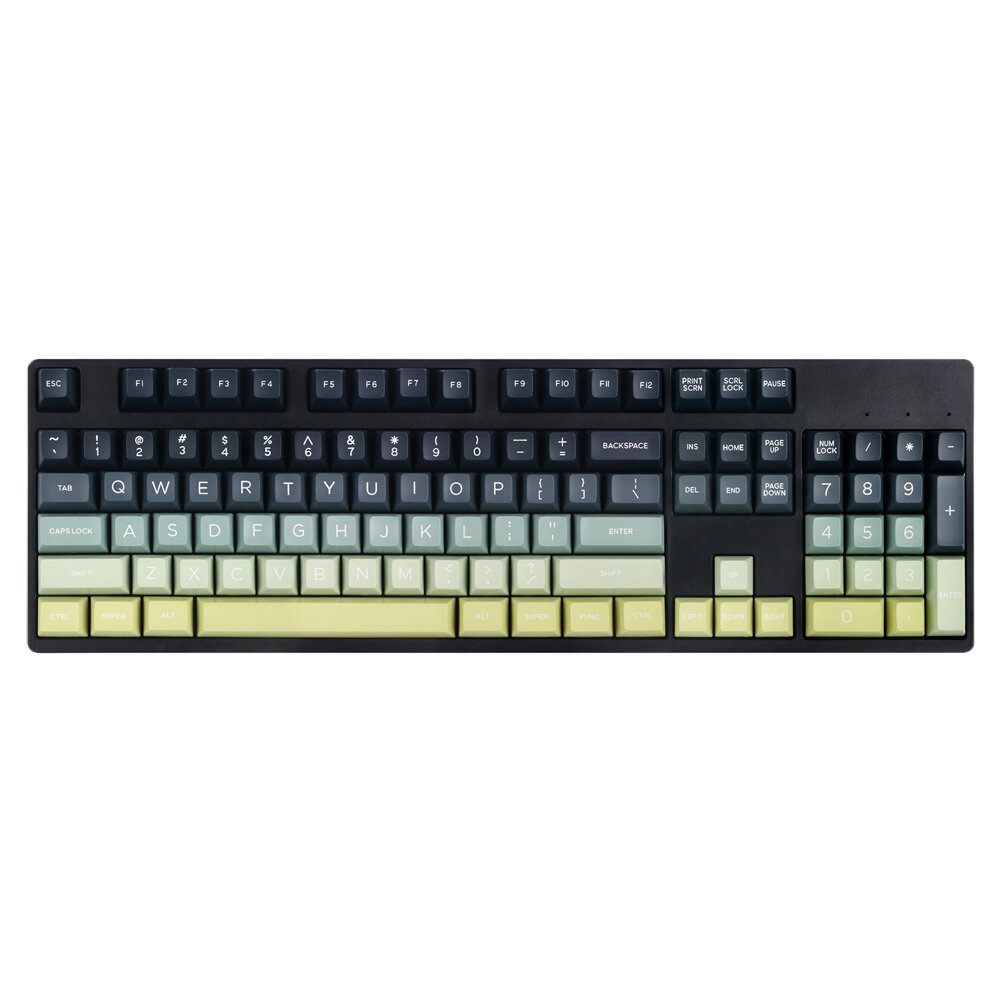 151 Toetsen Polar Light Keycap Set SA-profiel ABS Tweekleurige Keycaps voor mechanisch toetsenbord