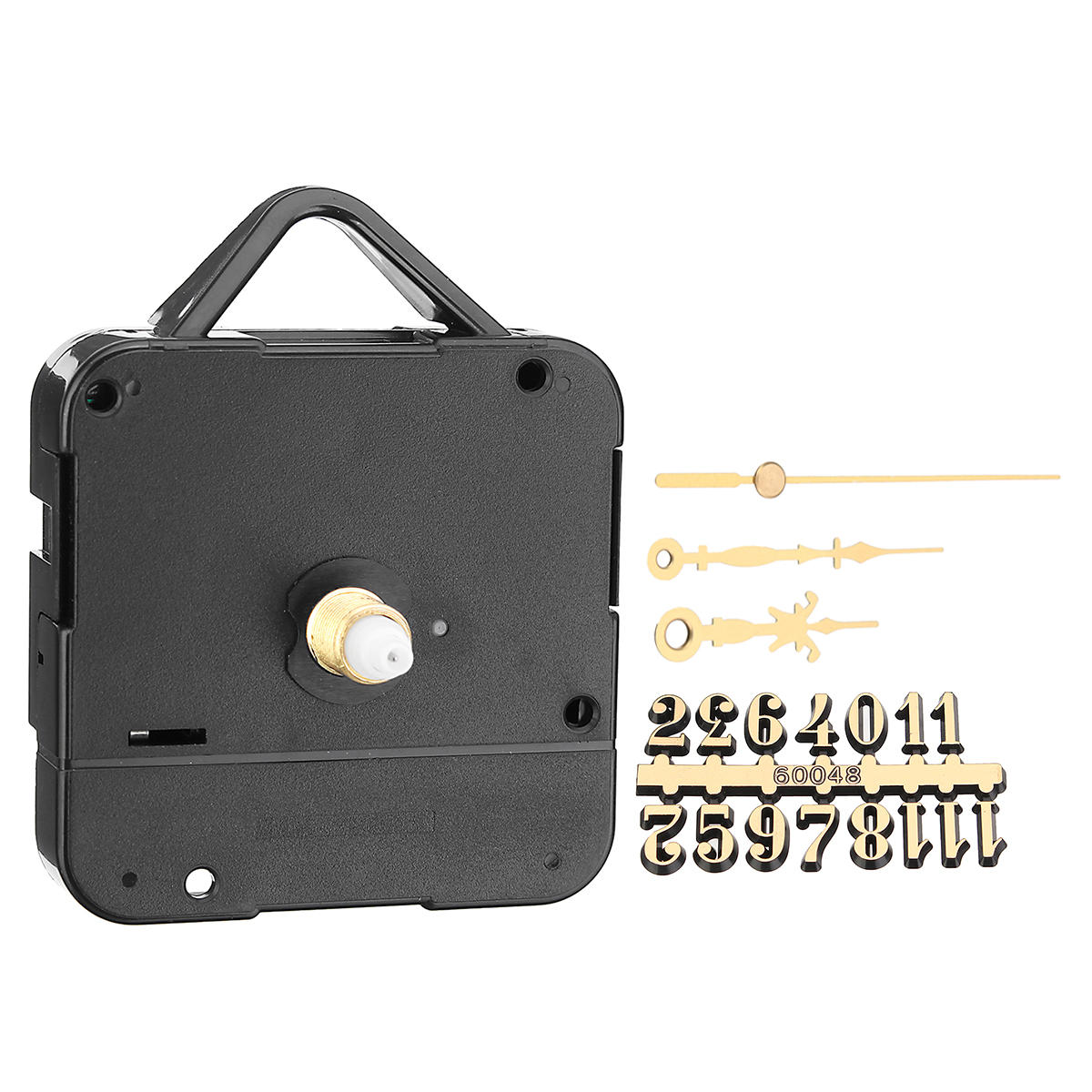 17mm Silent Quartz Clock Movement Kit with Gold Digital Card Hour Minute Second Hand