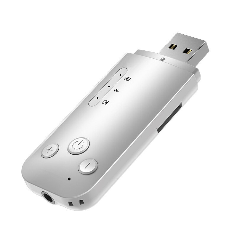 Goojodoq USB bluetooth 5.0 Zender Ontvanger bluetooth Adapter Dongle HiFi Audio 3.5mm AUX voor TV PC