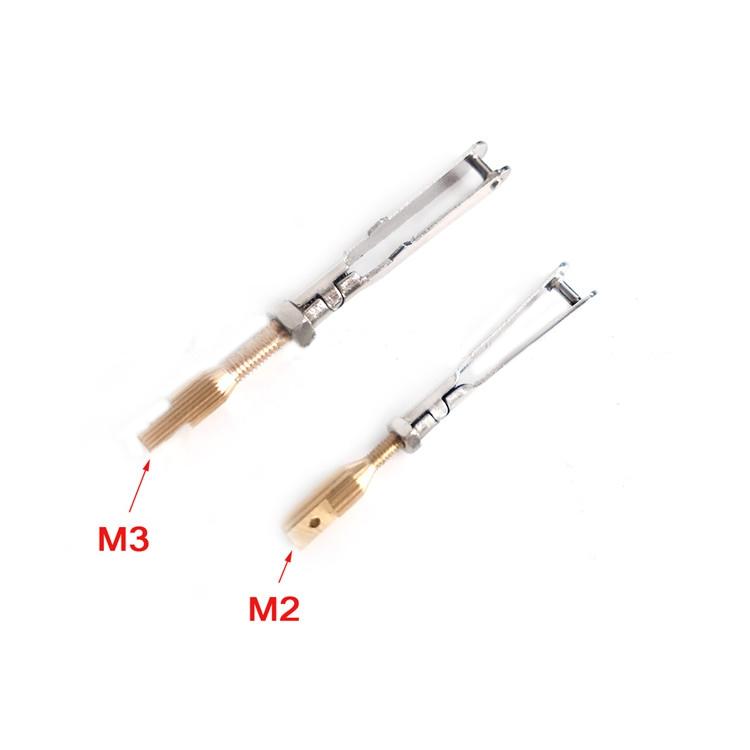 10 PCS M2 M3 Linkage +Copper Screw Servo Pull Rod Connector Kit Metal Iron Flat Clamp for Fixed Wing RC Airplane Car Boa