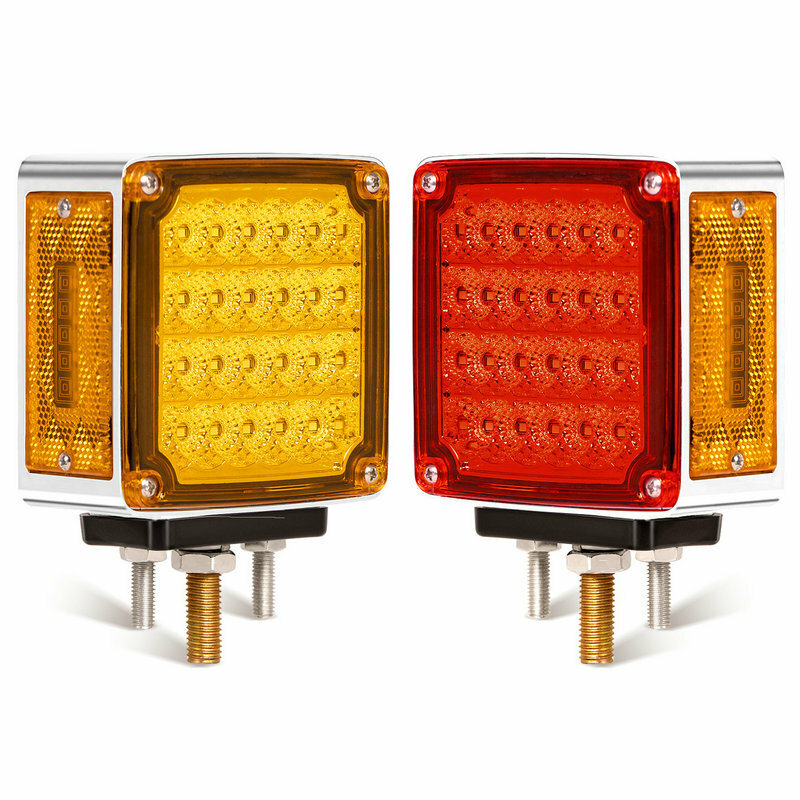

60LED Square Tail Lights Double-sided Cargo Lights for Heavy-Duty 10-30V Trailers Trucks Brake Light Turn Signal Light