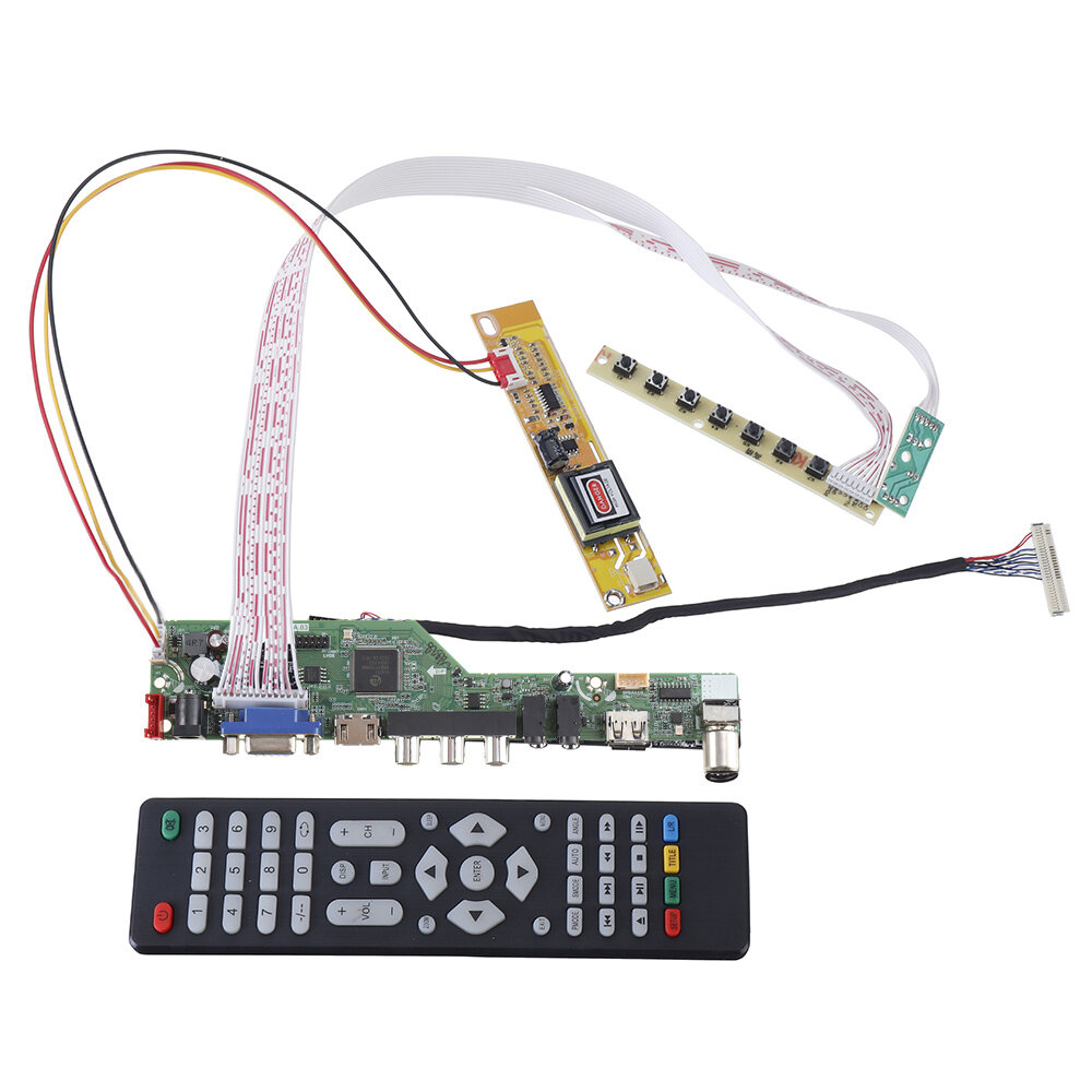 

TV+HDMI+VGA+AV+USB+Audio TV LCD Driver Board Controller Board DIY Kit For 15.4 Inch Lp154W01 B154Ew08 B154Ew01 Lp154Wx4