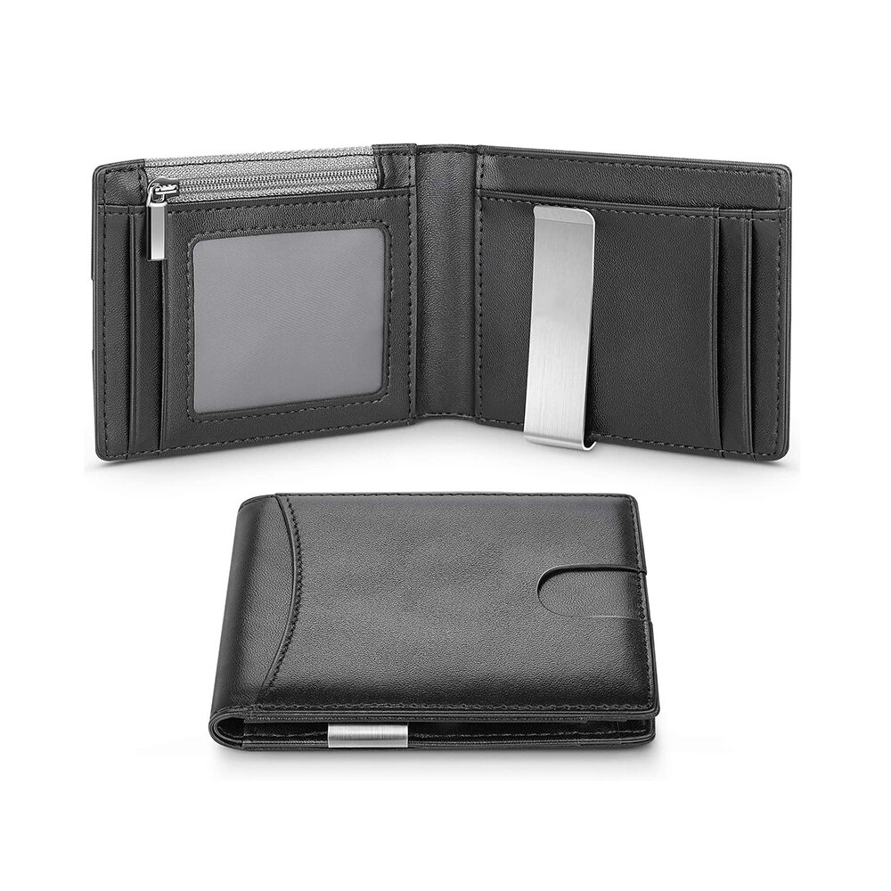 

YX-WLM0101 Ultra-thin Men Wallet Business Card Book Multifunctional RFID Blocking Metal Wallet with Credit Card Holder C