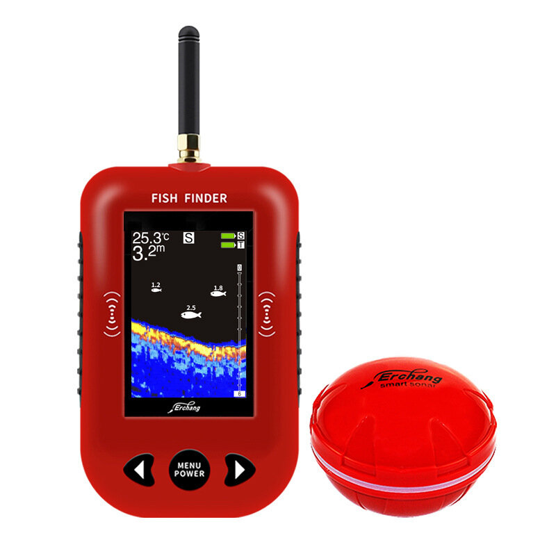 

ERCHANG 2.8inch TFT LCD Fish Finder Wireless Sonar 48M/160ft Depth 200M Distance Lake Fish Detect Professional Wireless