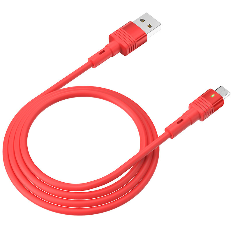 

HOCO U82 3A LED Cool Grace Silicone Braid 1.2M Type-C Micro USB Fast Charging Data Cable for Samsung S10+ Note8 LG HUAWE