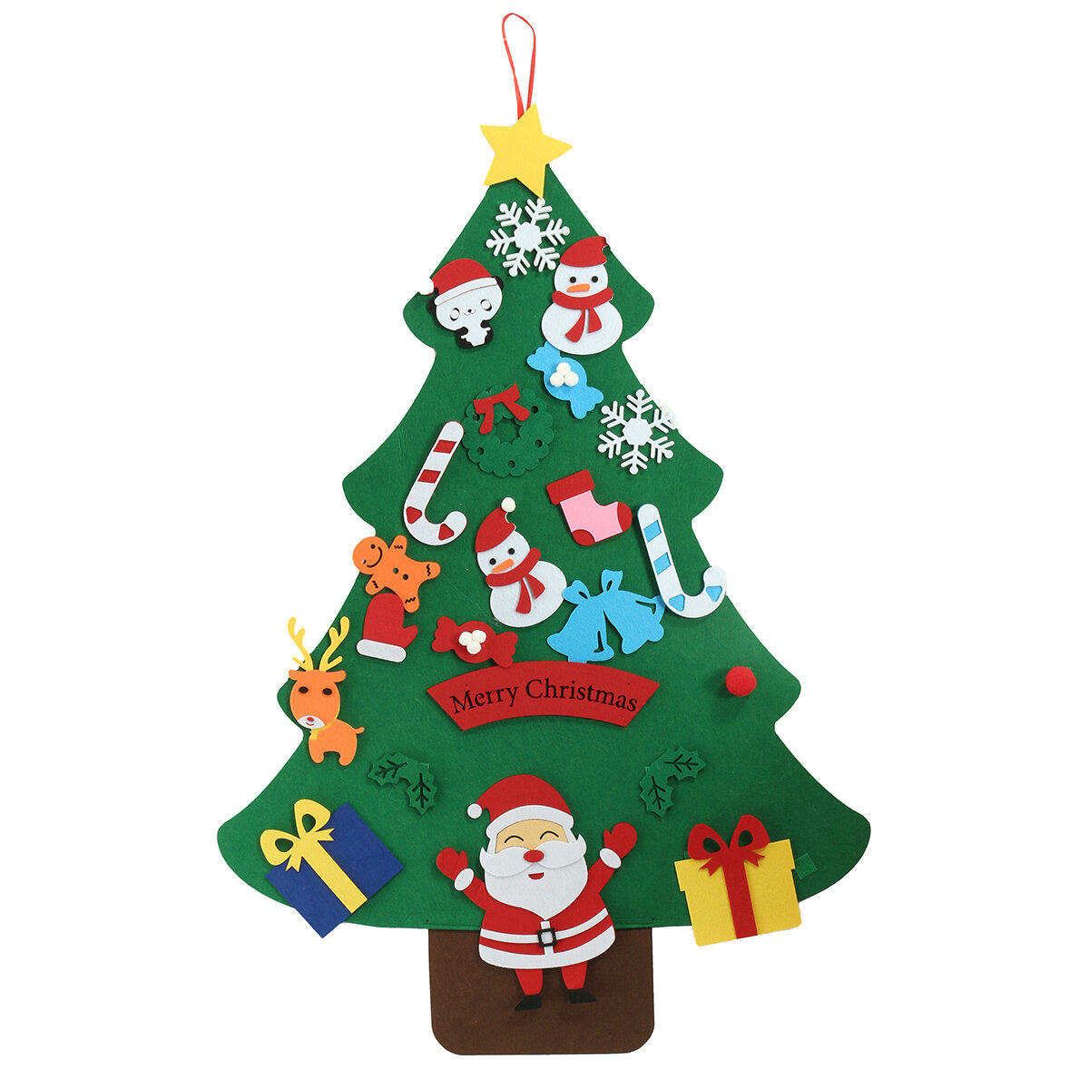 Venda Faça Você Mesmo Feltro Árvore de Natal Feltro Pingente Árvore de Natal  Decoração para Decoração de Parede - Banggood Brasil