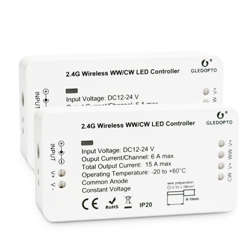 

GLEDOPTO Zig.Bee GL-C-006 DC12-24V WW/CW Smart LED Strip Controller Work With Amazon Alexa
