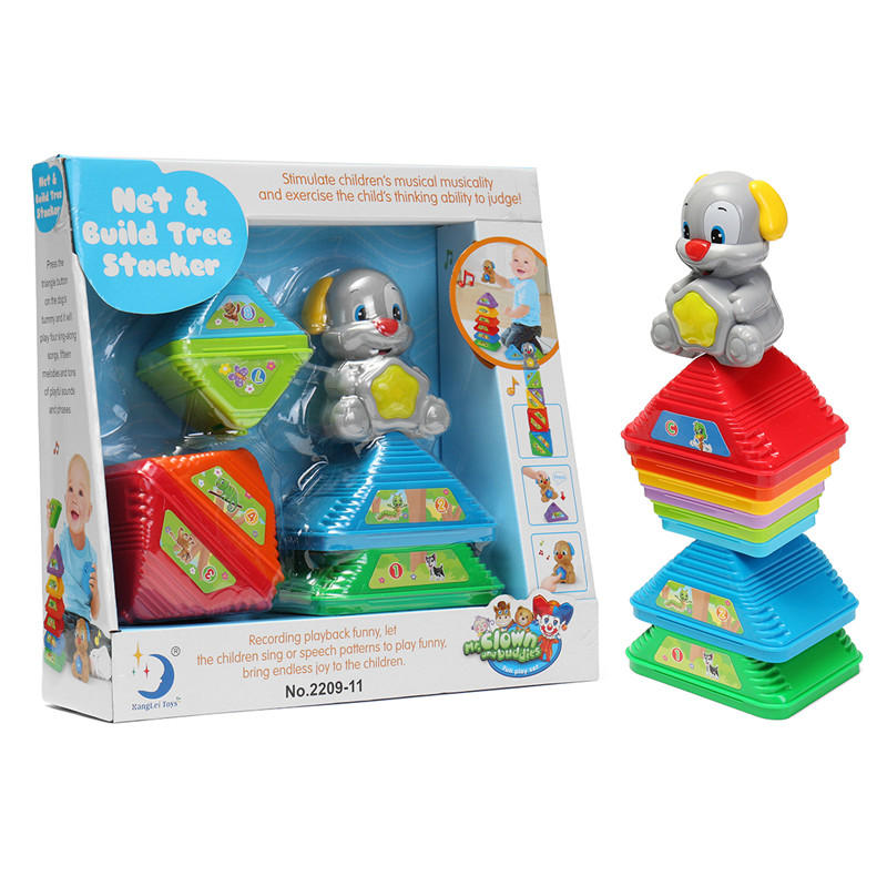 best price,kids,colorful,stacking,dog,pile,tower,toy,discount