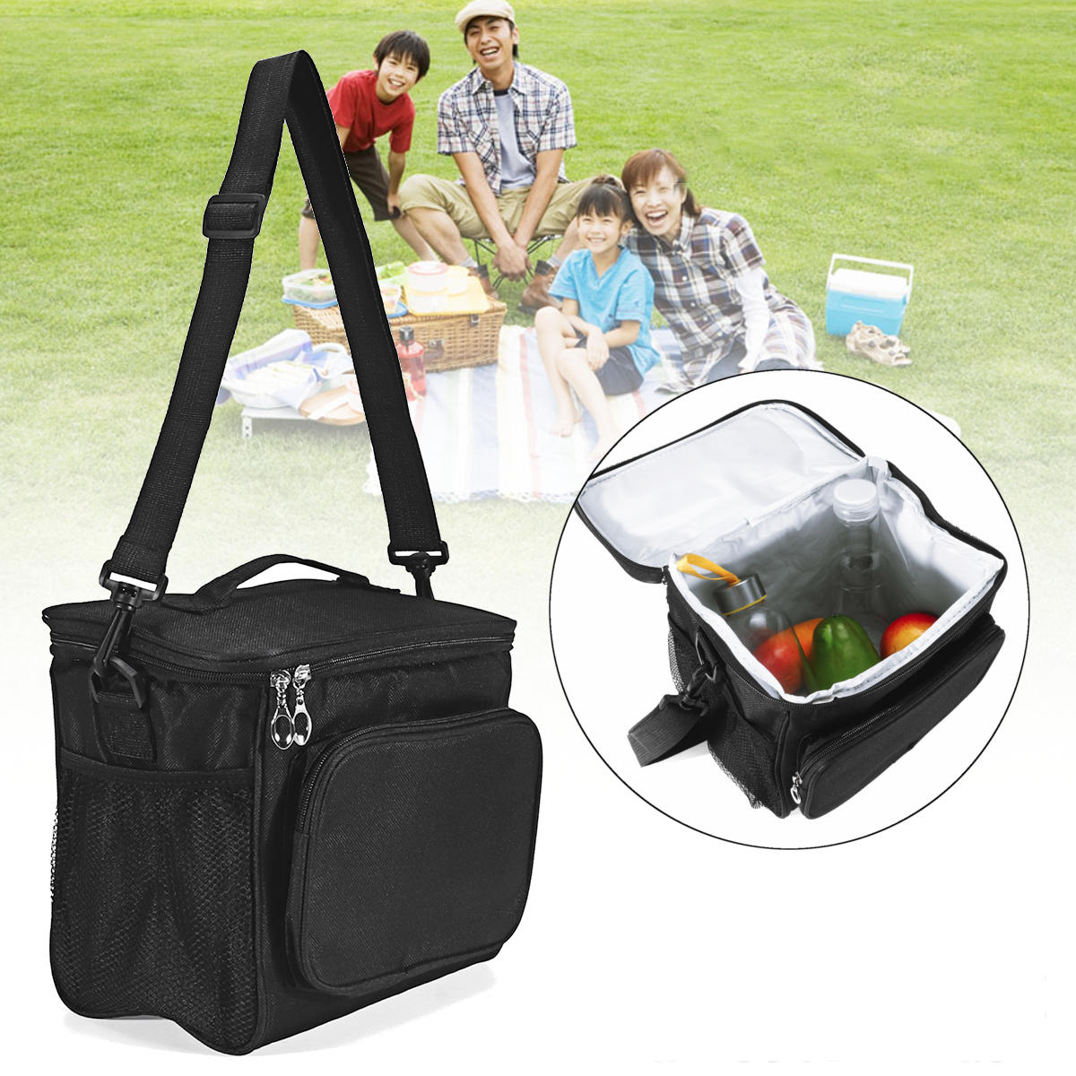 0-литровая сумка для пикника, обеденная плечевая сумка, водонепроницаемая термо-сумка, холодильник для хранения продуктов