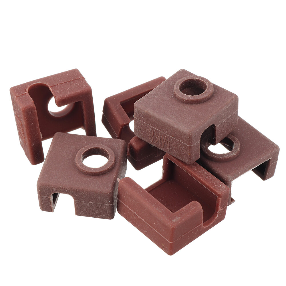 Coffee Brown Hotend Heating Block Silicone Cover Case For 3D Printer