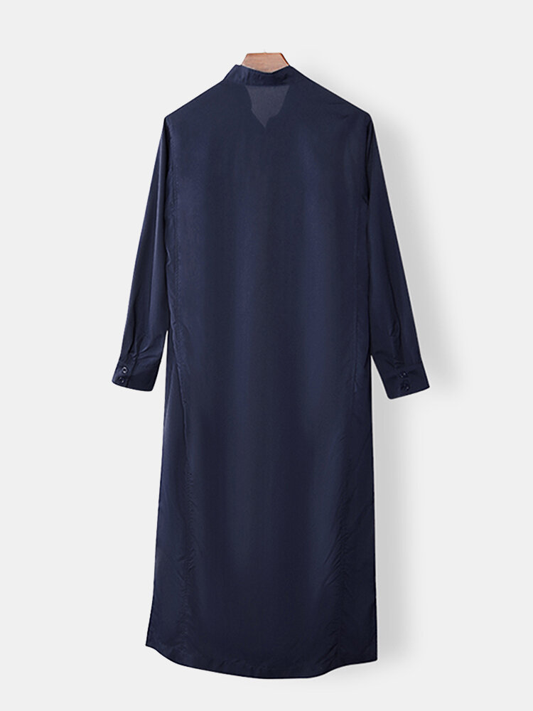 

Mens Saudi Style Thobe Dishdash Jubba Arab Robe Islamic Clothing Long Maxi Dress Tops