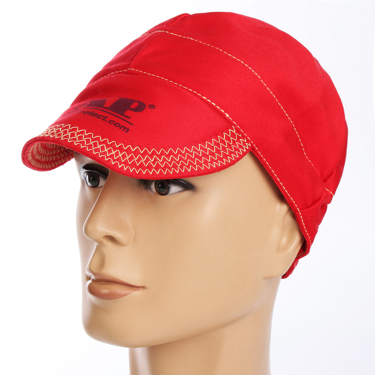 Universele elastische lasvlamvertragende stoffen hoed Cap hoofdbescherming -RED