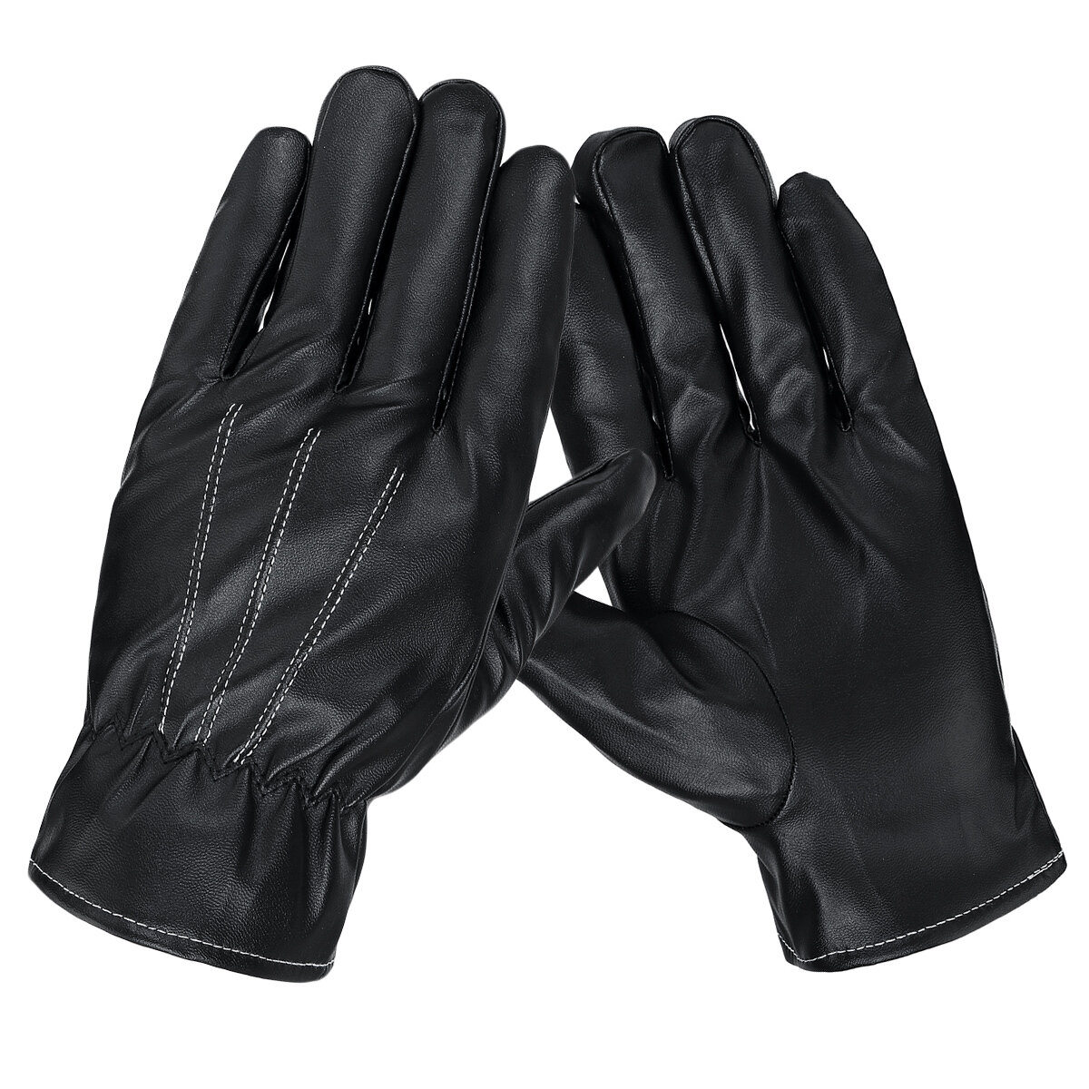 1 Pair Men Women Winter Gloves PU Leather Touchscreen Warm Windproof Waterproof Sport Golves Ski Cycling Bike Motorcycle